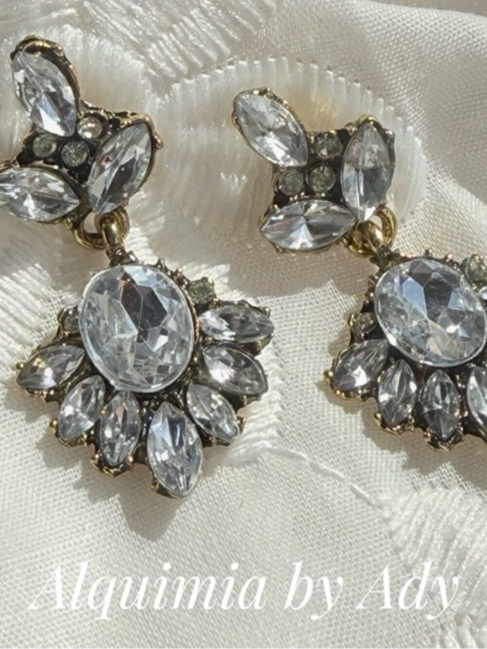 Alquimia Elegant  big chandelier gold  Earrings + STATEMENT VICTORIAN EARRINGS